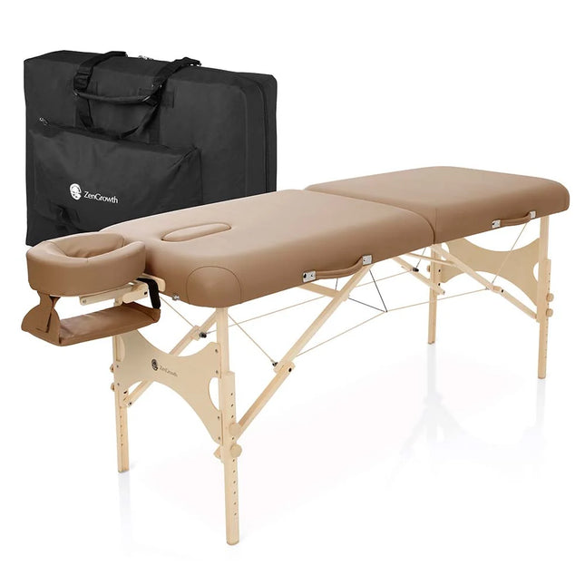 ZenGrowth Inklapbare Massagetafel Belverde Mocca 71 cm
