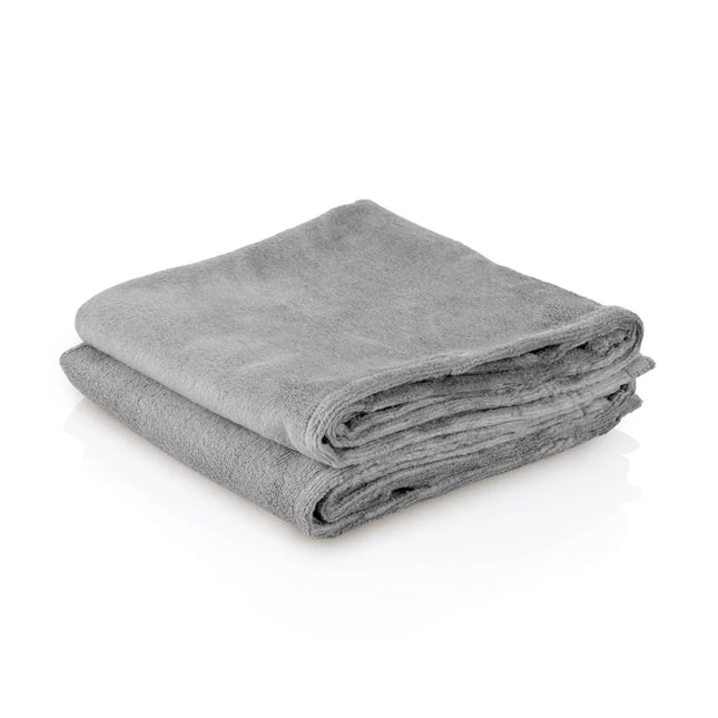2x Microvezel massage handdoek 45 x 90 cm grijs