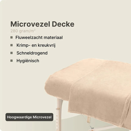 Microvezel massage handdoek XXL - Zandbeige - 100 x 220 cm