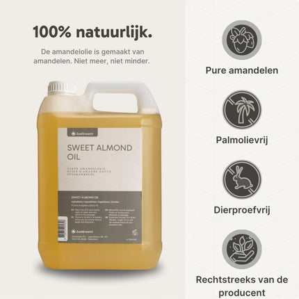 ZenGrowth Zoete Amandeolie 100% Natuurlijk 5l
