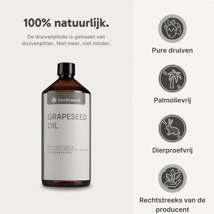 ZenGrowth Druivenpitolie 100% Natuurlijk 1l