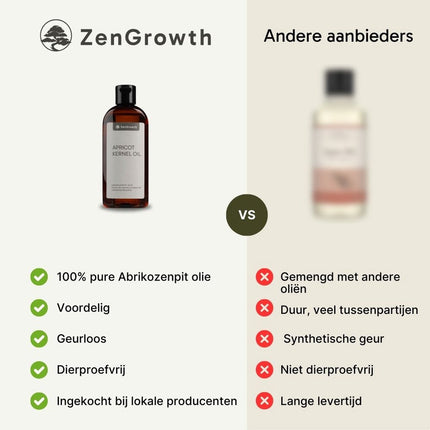 ZenGrowth Abrikozenpit olie 100% Natuurlijk 150ml