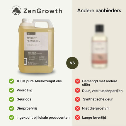 ZenGrowth Abrikozenpit olie 100% Natuurlijk 5l