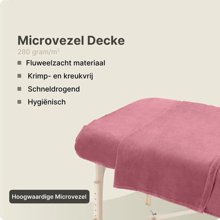 Microvezel massage handdoek XXL - Roze - 100 x 220 cm