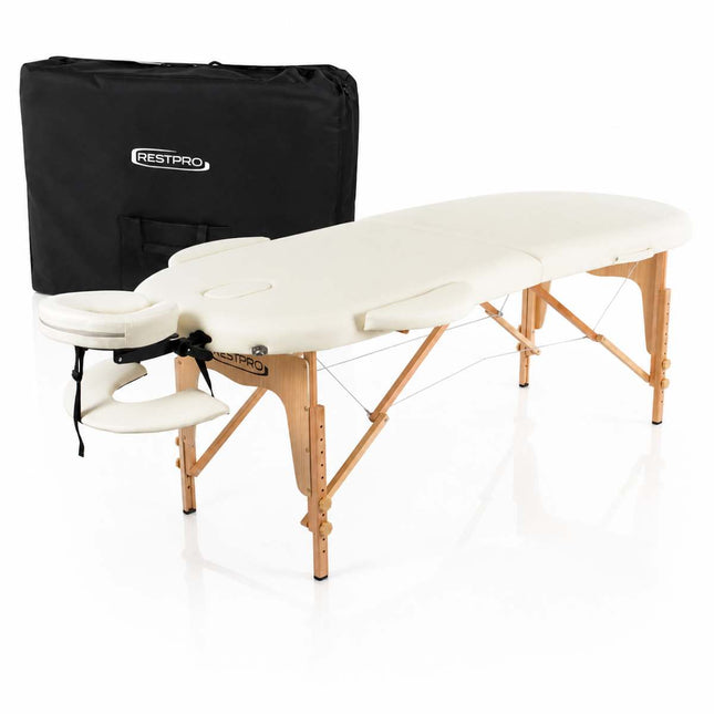 RESTPRO Inklapbare massagetafel Classic Oval 2 Créme