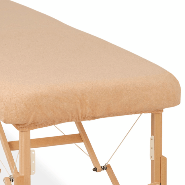 Badstof hoeslaken voor massagetafel  - Beige