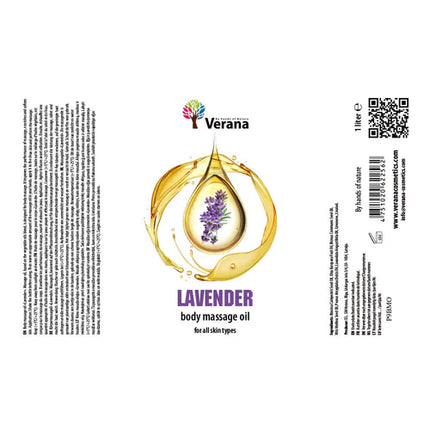 Verana Massageolie Lavendel - 100% Natuurlijk - 1L