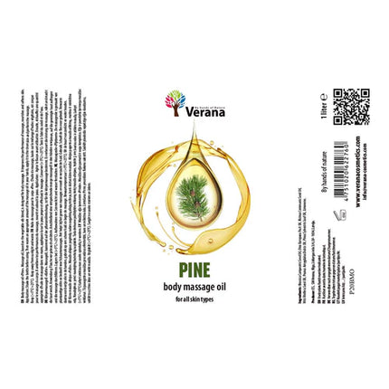 Verana Massageolie Dennenappel - 100% Natuurlijk - 1L