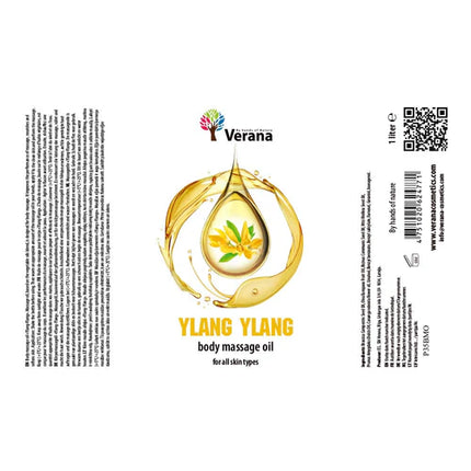Verana Massageolie Ylang Ylang - 100% Natuurlijk - 1L