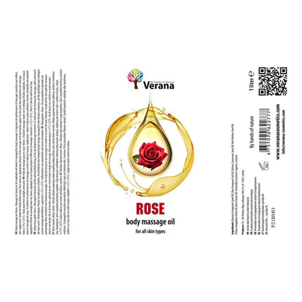 Verana Massageöl Rose - 100% Natur - 1L