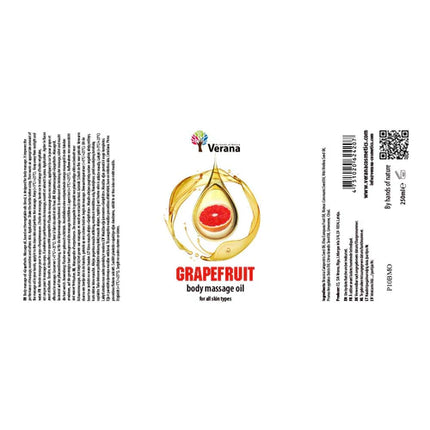 Verana Massageöl Grapefruit - 100% Natürlich - 250ml
