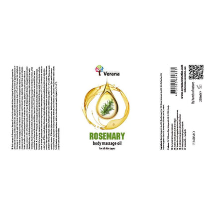 Verana Massageolie Rozemarijn - 100% Natuurlijk - 250ml