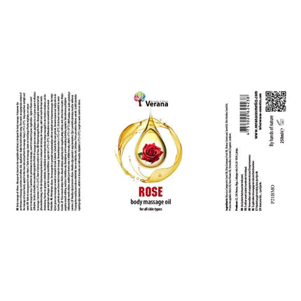 Verana Massageolie Rozen - 100% Natuurlijk - 250ml