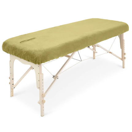 ZenGrowth Microvezel hoeslaken massagetafel met uitsparing - Olijfgroen licht