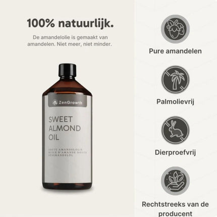 ZenGrowth Zoete Amandeolie 100% Natuurlijk 1l