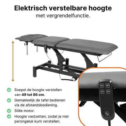 HABYS Elektrische Massagetafel Fortis 5 Grijs