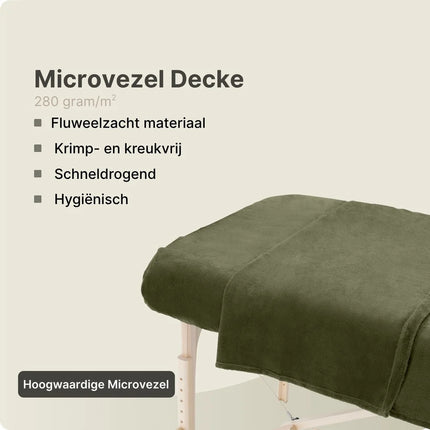 Microvezel massage handdoek XXL - Olijfgroen Donker - 100 x 220 cm