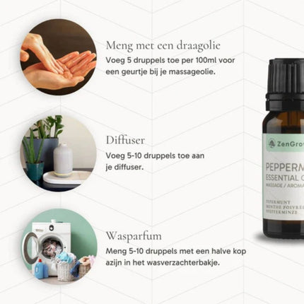 ZenGrowth Etherische Olie Pepermunt 10ml