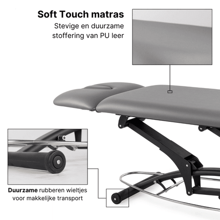 HABYS Elektrische Massagetafel Agila 2 Grijs