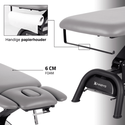 HABYS Elektrische Massagetafel Agila 4 Grijs