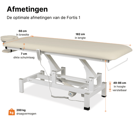 HABYS Elektrische Massagetafel Fortis 1 Créme