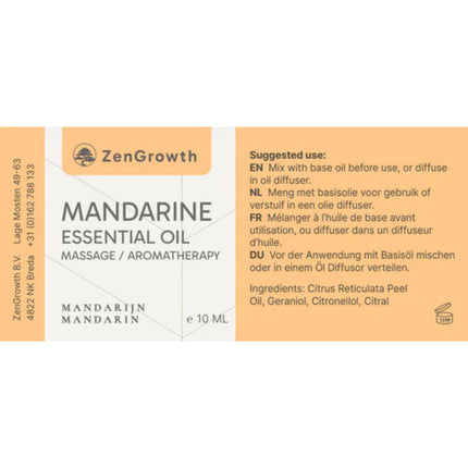 ZenGrowth Etherische Mandarijn 10ml