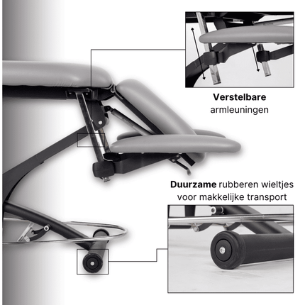 HABYS Elektrische Massagetafel Agila 4 Grijs