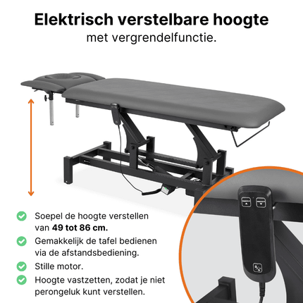 HABYS Elektrische Massagetafel Fortis 4 Grijs
