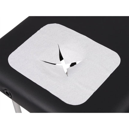 Disposable facecovers met uitsparing massagetafel (100 stuks)