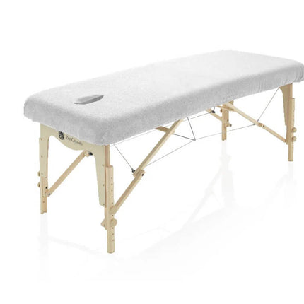 Badstof Hoeslaken Massagetafel met Uitsparing Wit