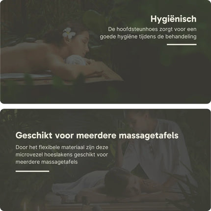 ZenGrowth Microvezel hoeslaken massagetafel met uitsparing - Zandbeige