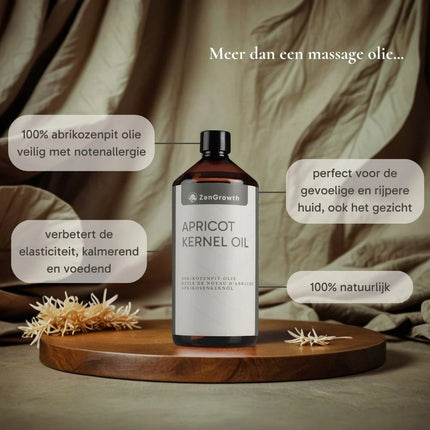 ZenGrowth Abrikozenpit olie 100% Natuurlijk 1l