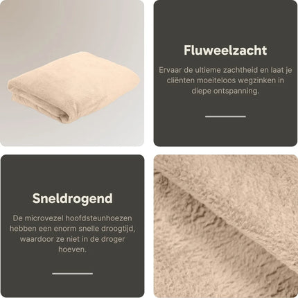 Microvezel massage handdoek XXL - Zandbeige - 100 x 220 cm
