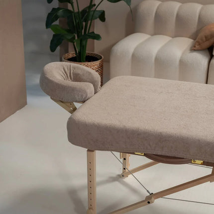 Badstof Hoeslaken Massagetafel Lichtbruin