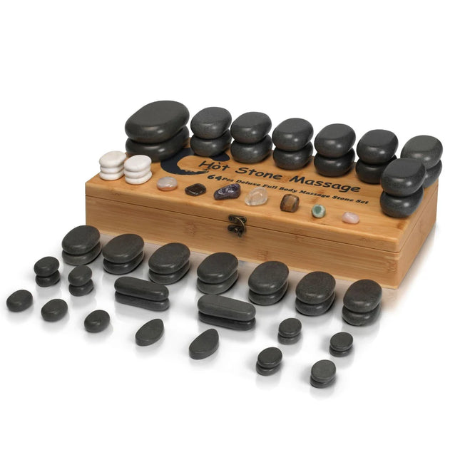 HABYS Hot Stone Massage Steine Set - 64 Stück