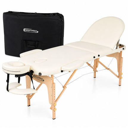 RESTPRO Inklapbare massagetafel Classic Oval 3 Créme