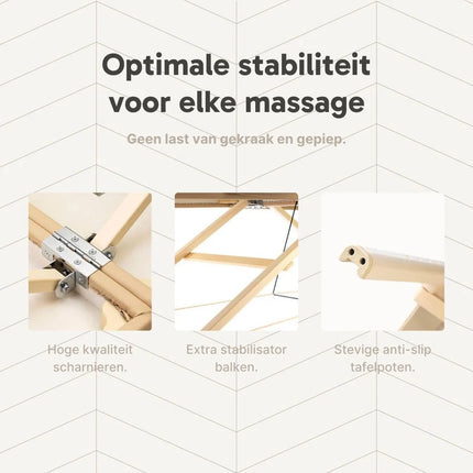 ZenGrowth Inklapbare Massagetafel Belverde Beige 76 cm