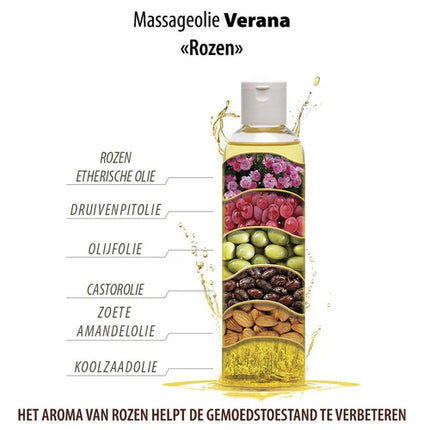 Verana Massageöl Rose - 100% Natur - 1L