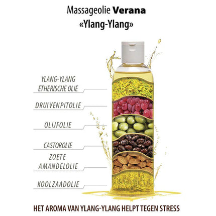 Verana Massageolie Ylang Ylang - 100% Natuurlijk - 1L