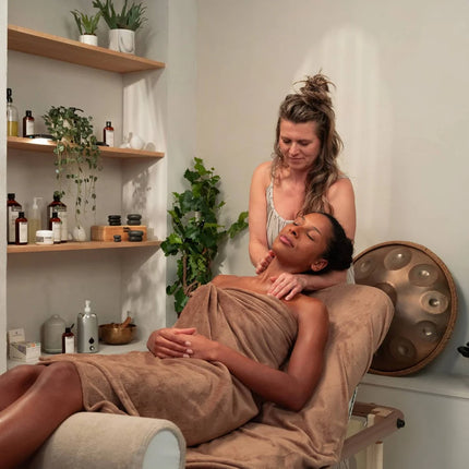 ZenGrowth Microvezel hoeslaken massagetafel met uitsparing bruin