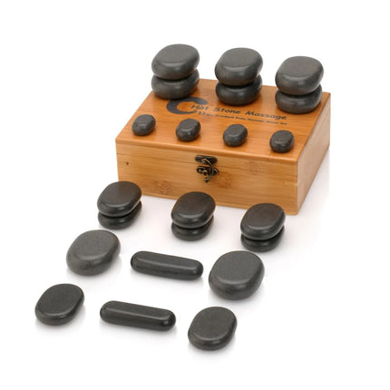 RESTPRO Hotstone Massagesteine Set - 22 Stück