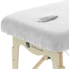 Badstof Hoeslaken Massagetafel met Uitsparing Wit