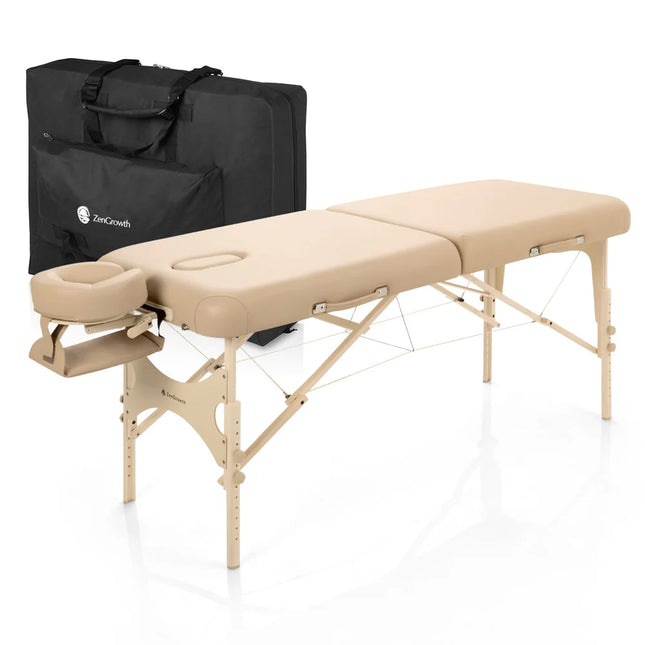 ZenGrowth Inklapbare Massagetafel Belverde Beige 71 cm