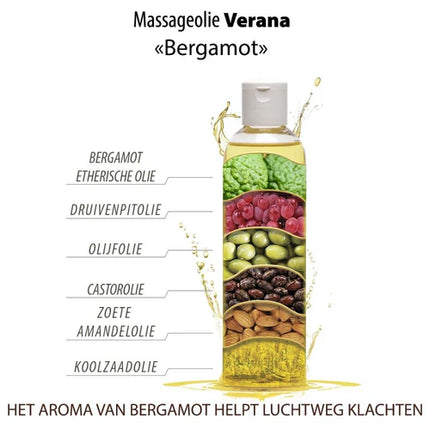 Verana Massageolie Bergamot - 100% Natuurlijk - 1L