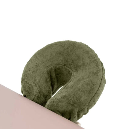 Microvezel hoofdsteunhoes voor massagetafel - Olijfgroen donker (2 stuks)