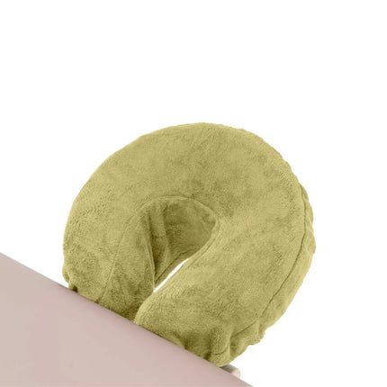 Microvezel hoofdsteunhoes voor massagetafel - Olijfgroen licht (2 stuks)