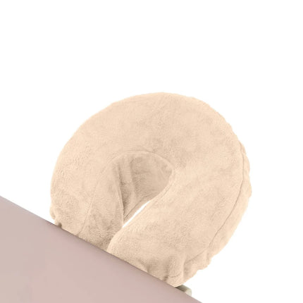 Microvezel hoofdsteunhoes voor massagetafel - Zandbeige (2 stuks)