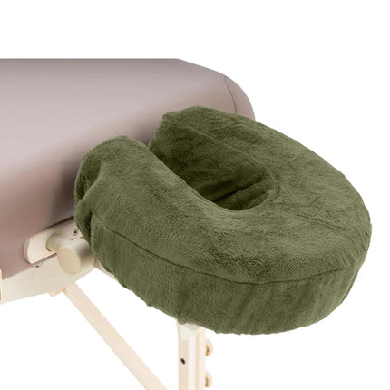 Microvezel hoofdsteunhoes voor massagetafel - Olijfgroen donker (2 stuks)