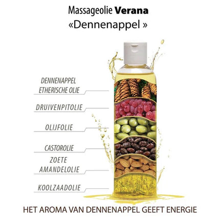 Verana Massageolie Dennenappel - 100% Natuurlijk - 250ml