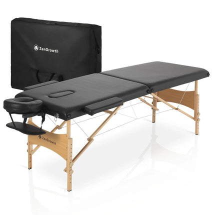 ZenGrowth Inklapbare Massagetafel Economy Flat Zwart